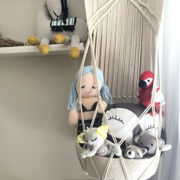 Macrame Toy Hanging Basket by Finn + Emma NWT - Picture 2 of 3